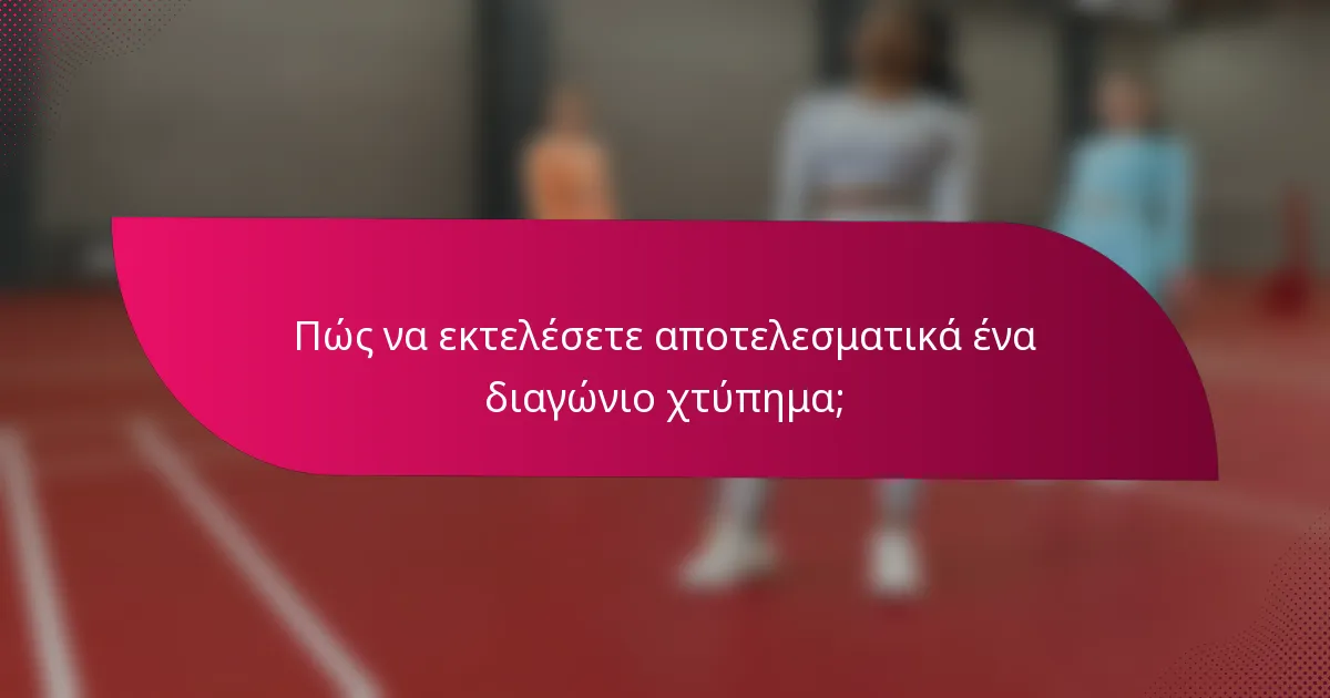 Πώς να εκτελέσετε αποτελεσματικά ένα διαγώνιο χτύπημα;